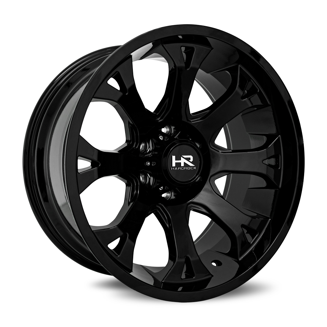 20x12 Hardrock H505 BloodShot Gloss Black Wheel 6x5.5 Bolt Pattern -44mm Offset