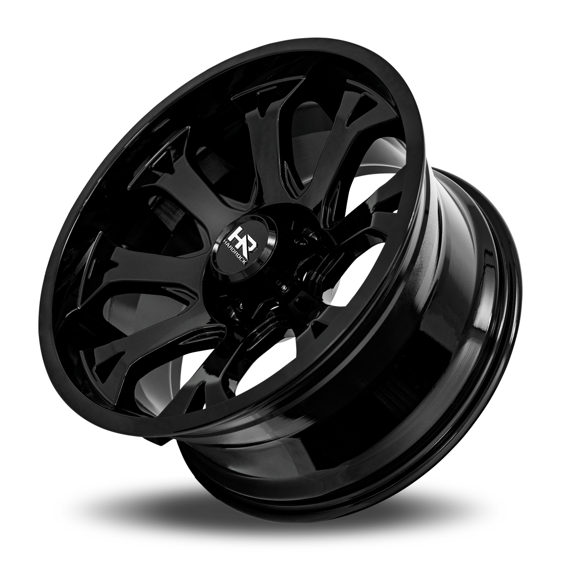 20x12 Hardrock H505 BloodShot Gloss Black Wheel 6x5.5 Bolt Pattern -44mm Offset