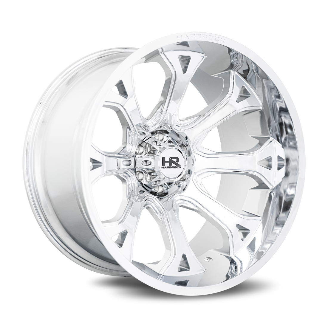 24x14 Hardrock H505 BloodShot Chrome Wheel 6x5.5 Bolt Pattern -76mm Offset