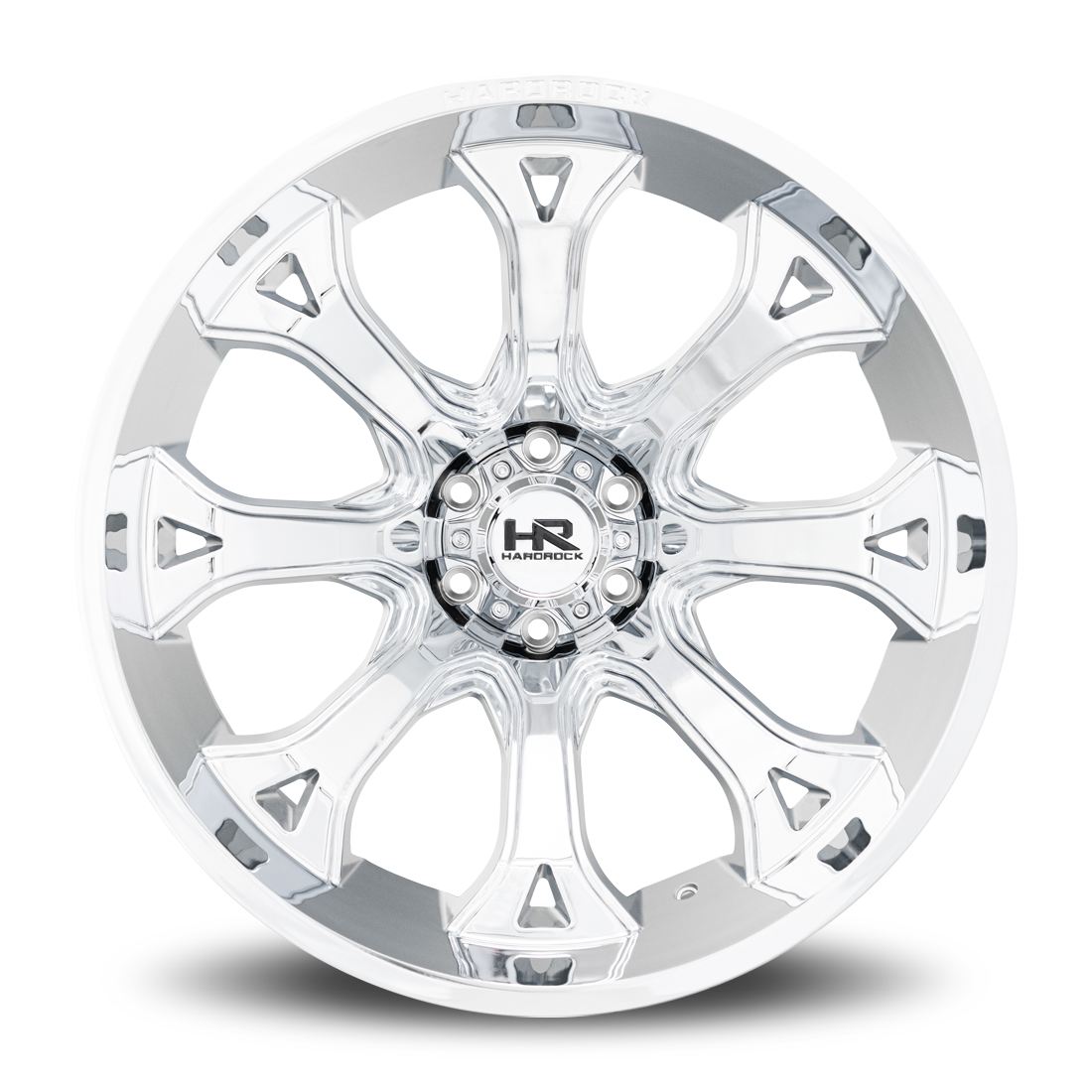 24x14 Hardrock H505 BloodShot Chrome Wheel 6x5.5 Bolt Pattern -76mm Offset