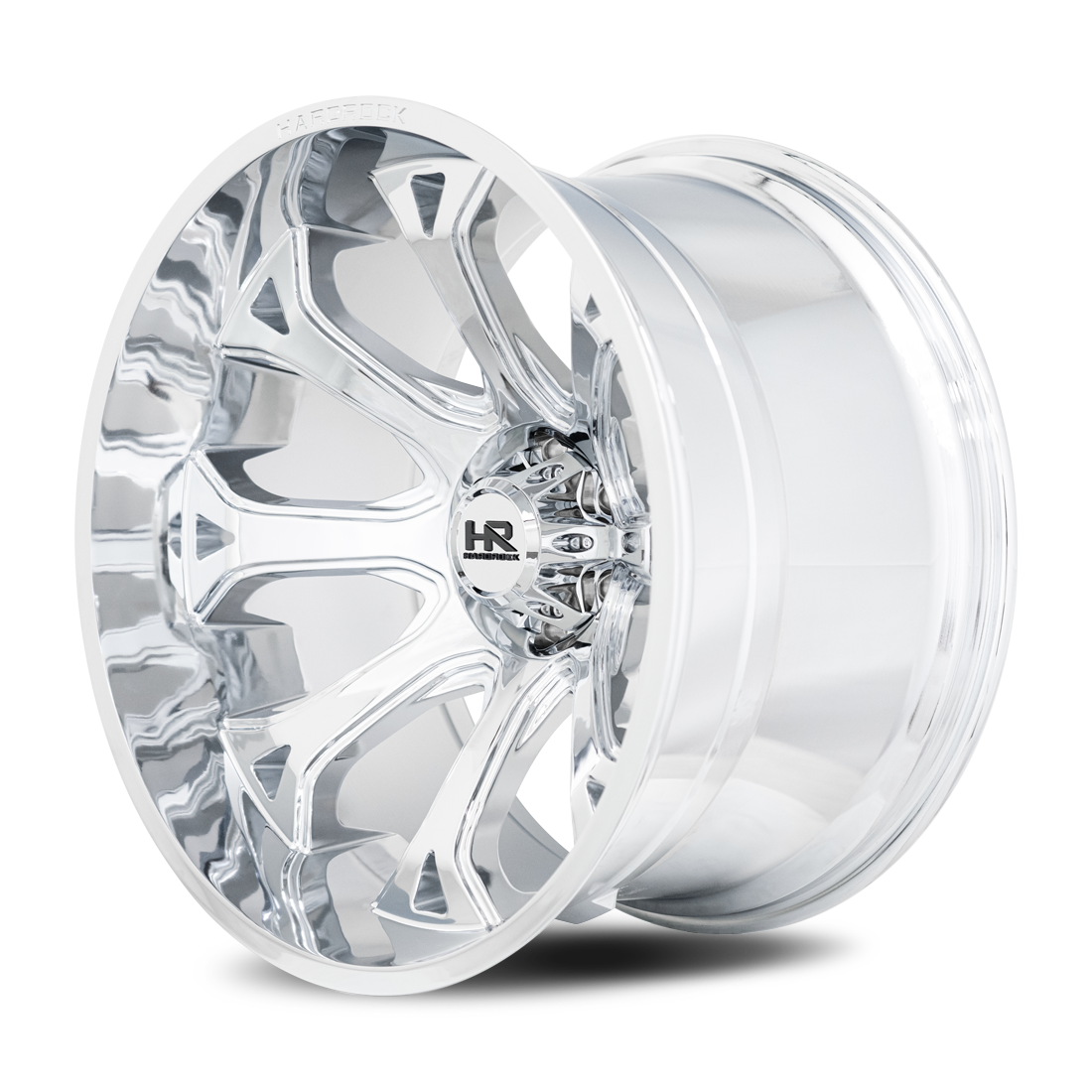 24x14 Hardrock H505 BloodShot Chrome Wheel 6x5.5 Bolt Pattern -76mm Offset