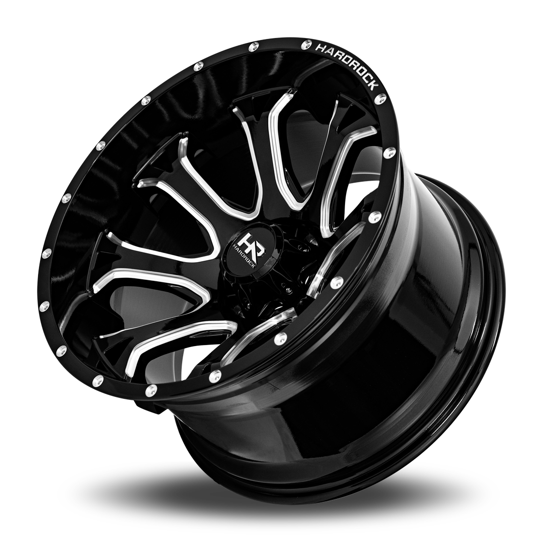 20x12 Hardrock H505 BloodShot Blk Milled Wheel 6x5.5 Bolt Pattern -44mm Offset