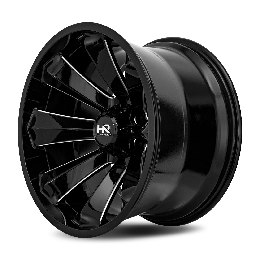 20x10 Hardrock H506 Xplosive Blk Milled Wheel 6x5.5 Bolt Pattern -19mm Offset