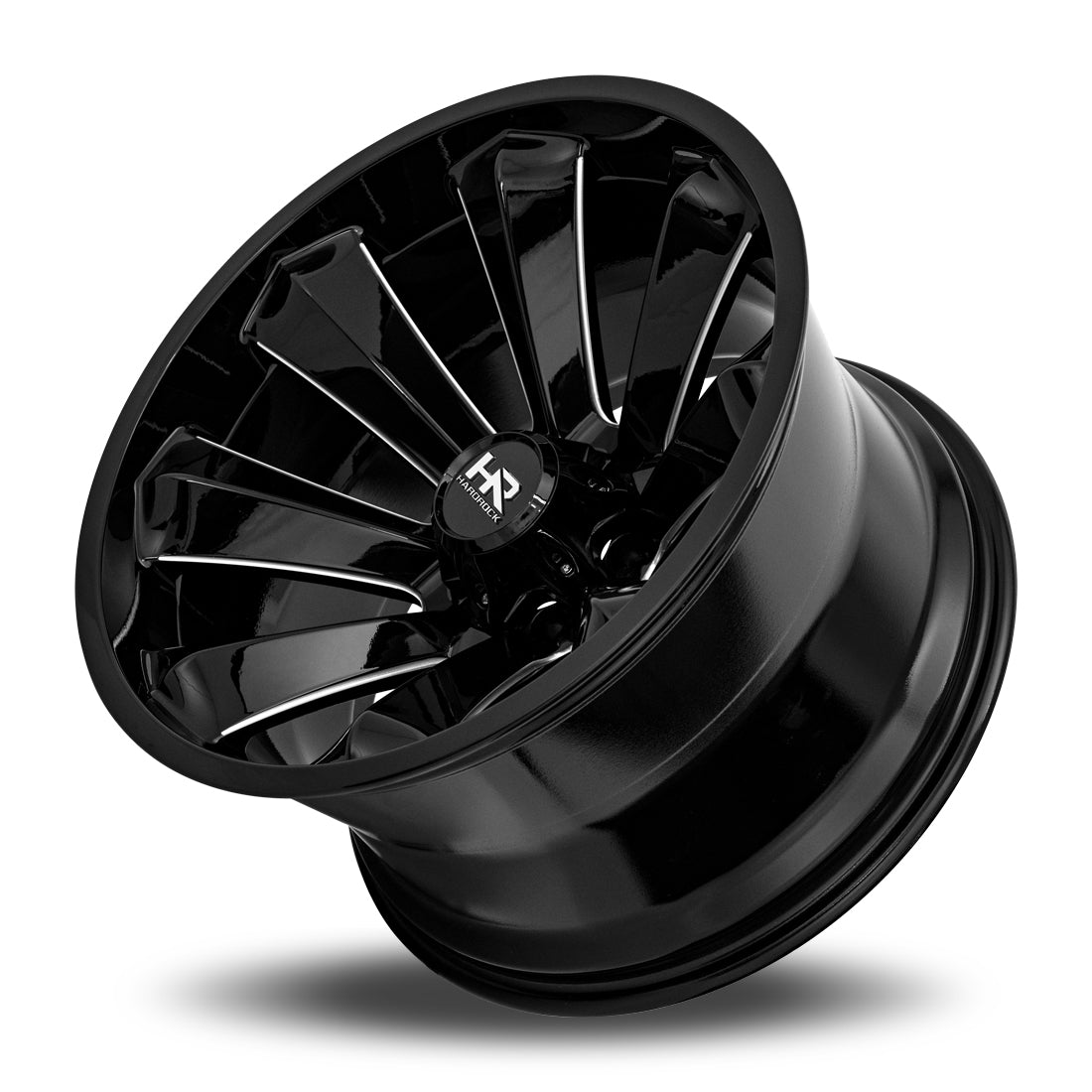 22x12 Hardrock H506 Xplosive Gloss Black Wheel 6x5.5 Bolt Pattern -51mm Offset