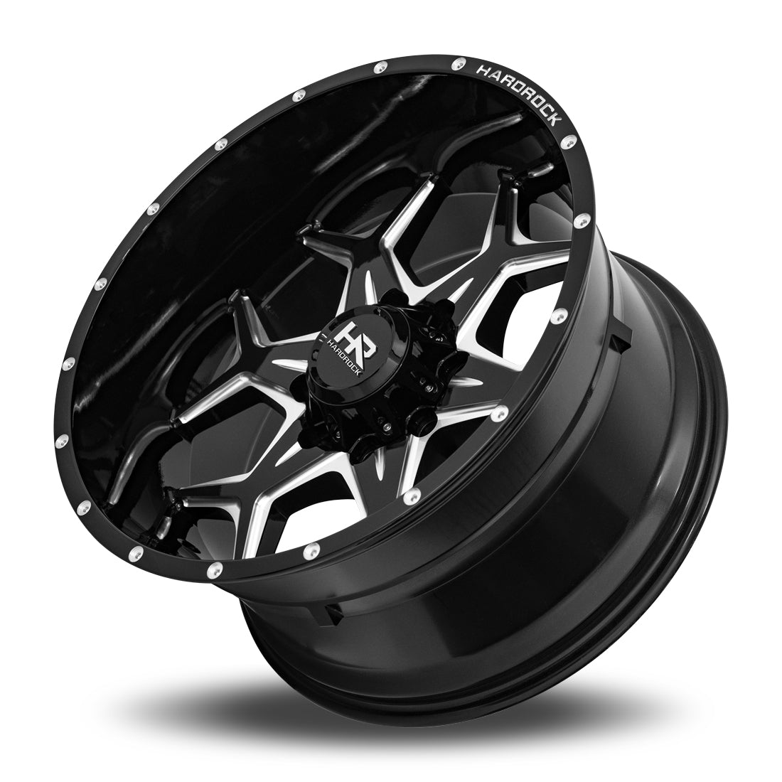 20x10 Hardrock H507 Reckless Blk Milled Wheel 6x5.5 Bolt Pattern -19mm Offset