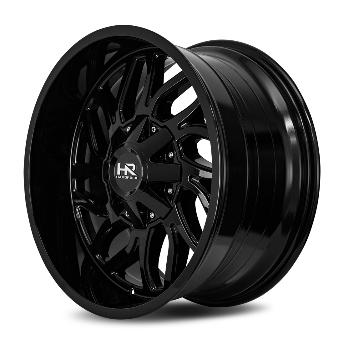 20x10 Hardrock H707 Destroyer Gloss Black Wheel 6x5.5 Bolt Pattern -19mm Offset