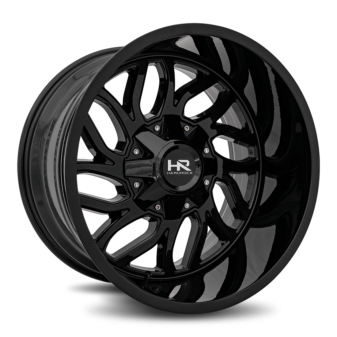 20x12 Hardrock H707 Destroyer Gloss Black Wheel 6x5.5 Bolt Pattern -51mm Offset
