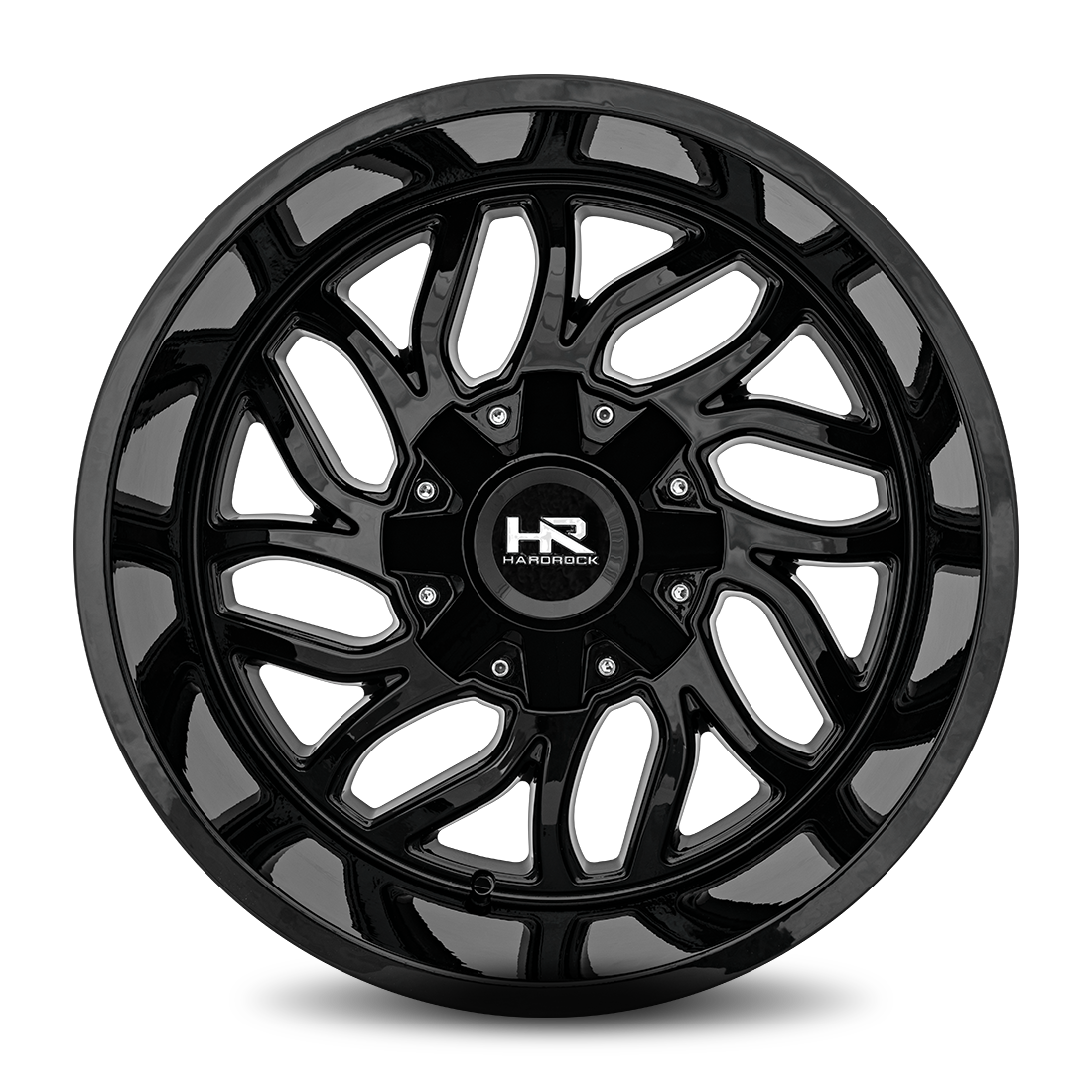 20x12 Hardrock H707 Destroyer Gloss Black Wheel 6x5.5 Bolt Pattern -51mm Offset