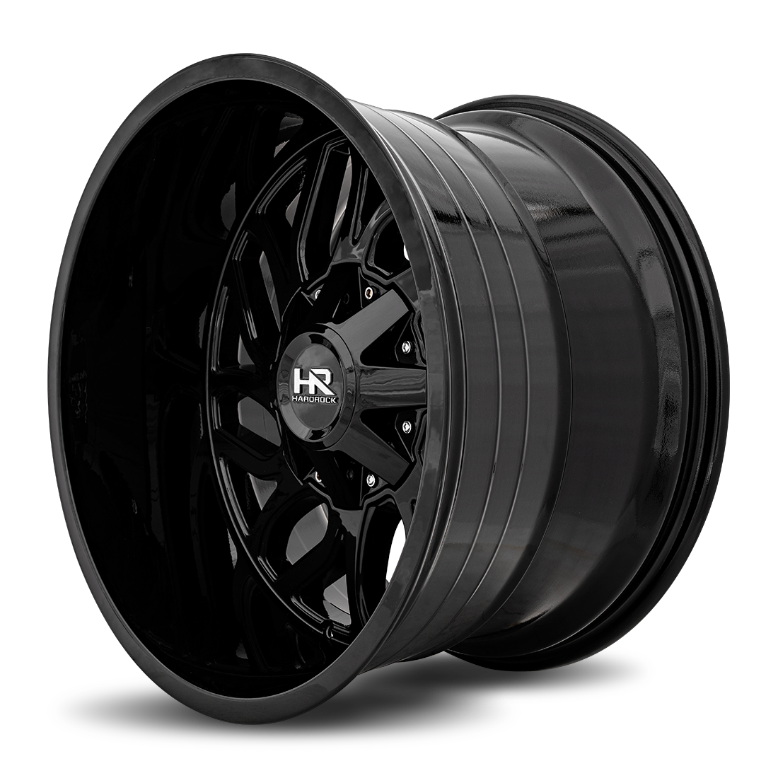 20x12 Hardrock H707 Destroyer Gloss Black Wheel 6x5.5 Bolt Pattern -51mm Offset
