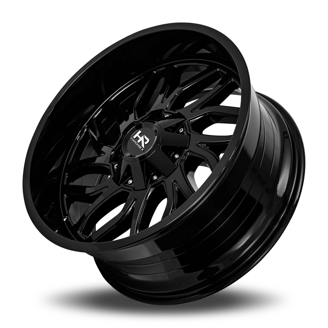 22x10 Hardrock H707 Destroyer Gloss Black Wheel 6x5.5 Bolt Pattern -25mm Offset