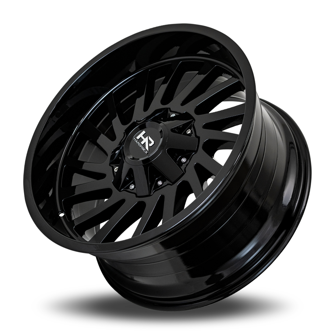 22x10 Hardrock H708 Overdrive Gloss Black Wheel 6x5.5 Bolt Pattern -25mm Offset