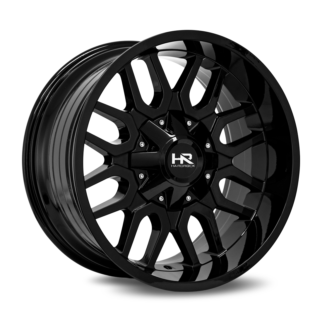 20x10 Hardrock H709 Commander Gloss Black Wheel 6x5.5 Bolt Pattern -19mm Offset