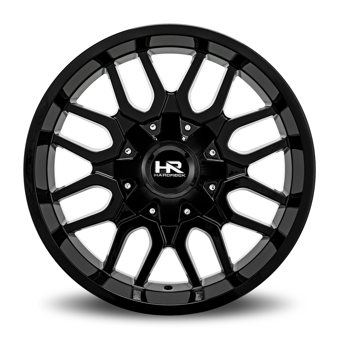 20x10 Hardrock H709 Commander Gloss Black Wheel 6x5.5 Bolt Pattern -19mm Offset