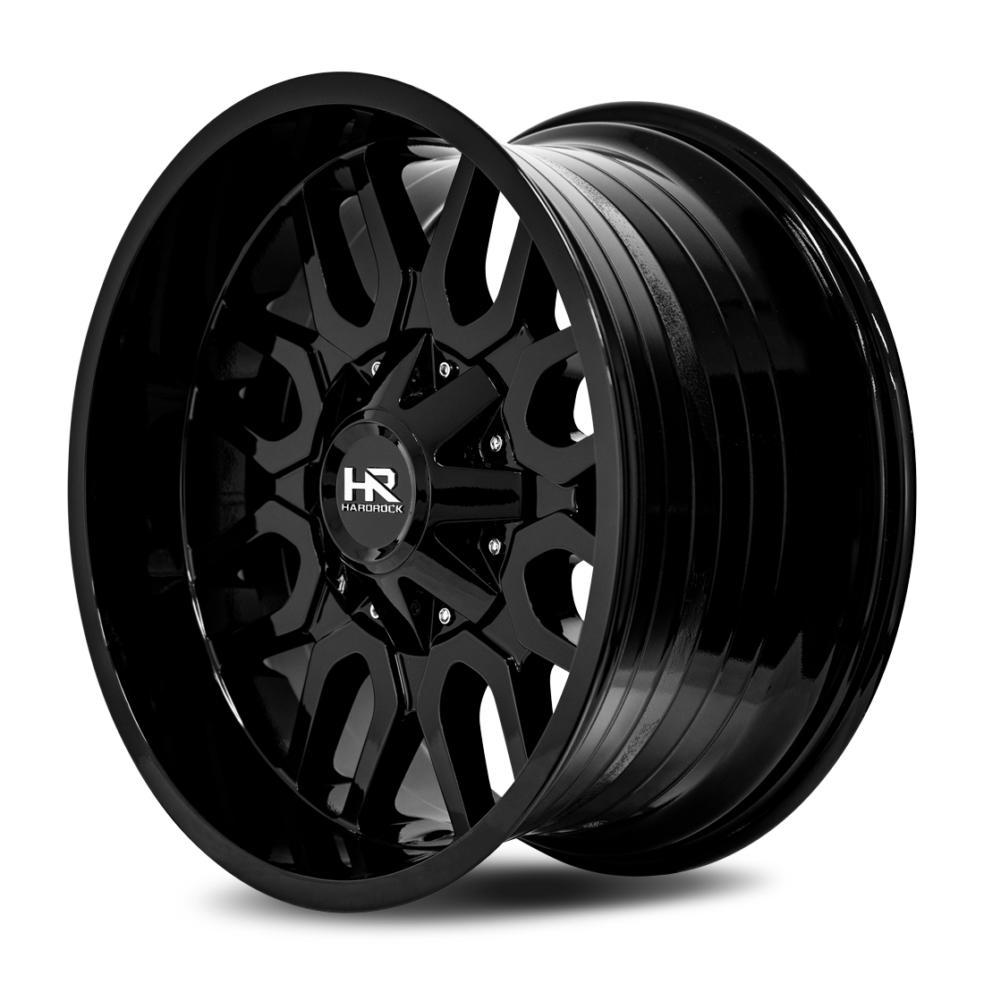 20x10 Hardrock H709 Commander Gloss Black Wheel 6x5.5 Bolt Pattern -19mm Offset