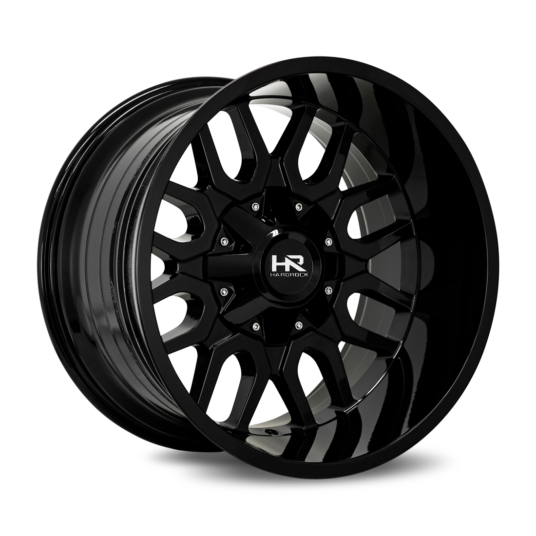 20x12 Hardrock H709 Commander Gloss Black Wheel 6x5.5 Bolt Pattern -51mm Offset