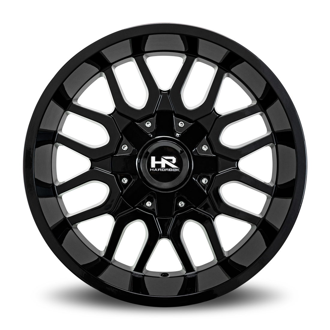 20x12 Hardrock H709 Commander Gloss Black Wheel 6x5.5 Bolt Pattern -51mm Offset