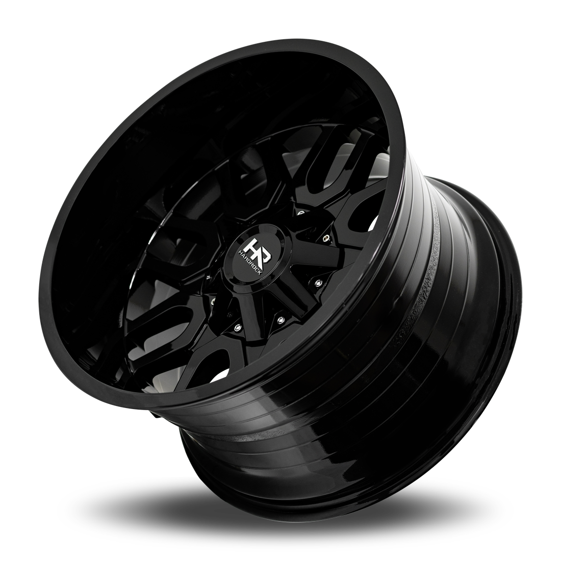 20x12 Hardrock H709 Commander Gloss Black Wheel 6x5.5 Bolt Pattern -51mm Offset