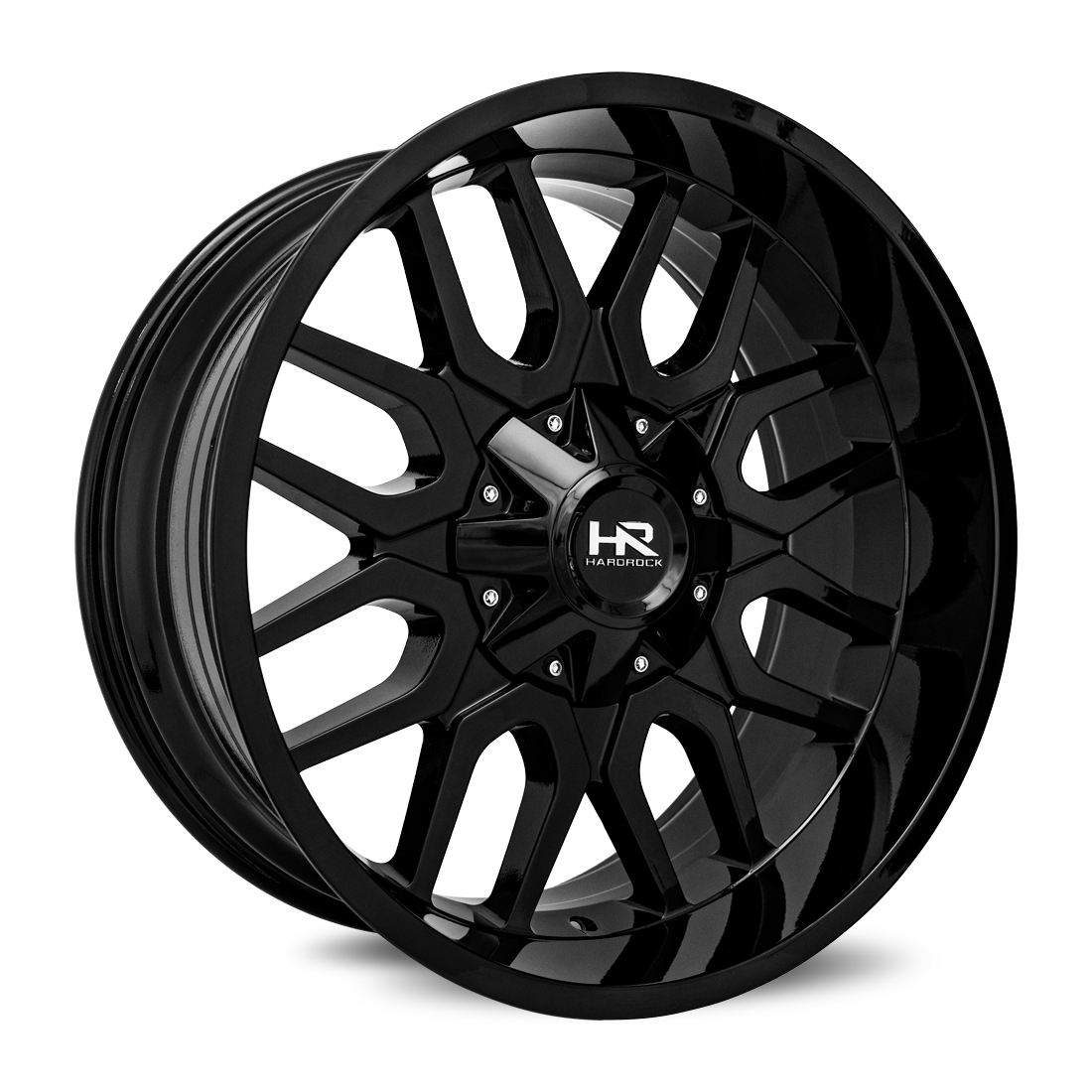 22x10 Hardrock H709 Commander Gloss Black Wheel 6x5.5 Bolt Pattern -25mm Offset
