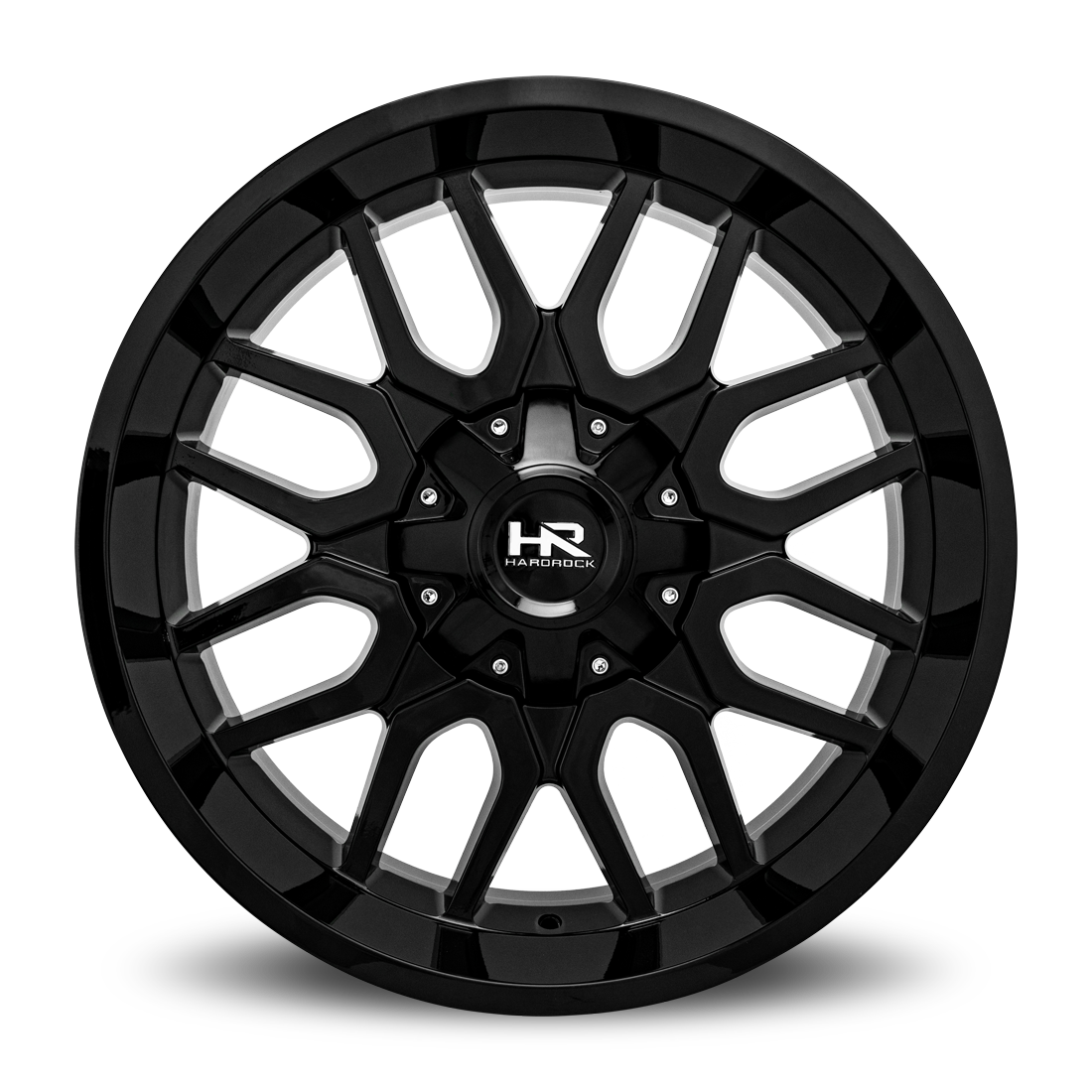 22x10 Hardrock H709 Commander Gloss Black Wheel 6x5.5 Bolt Pattern -25mm Offset