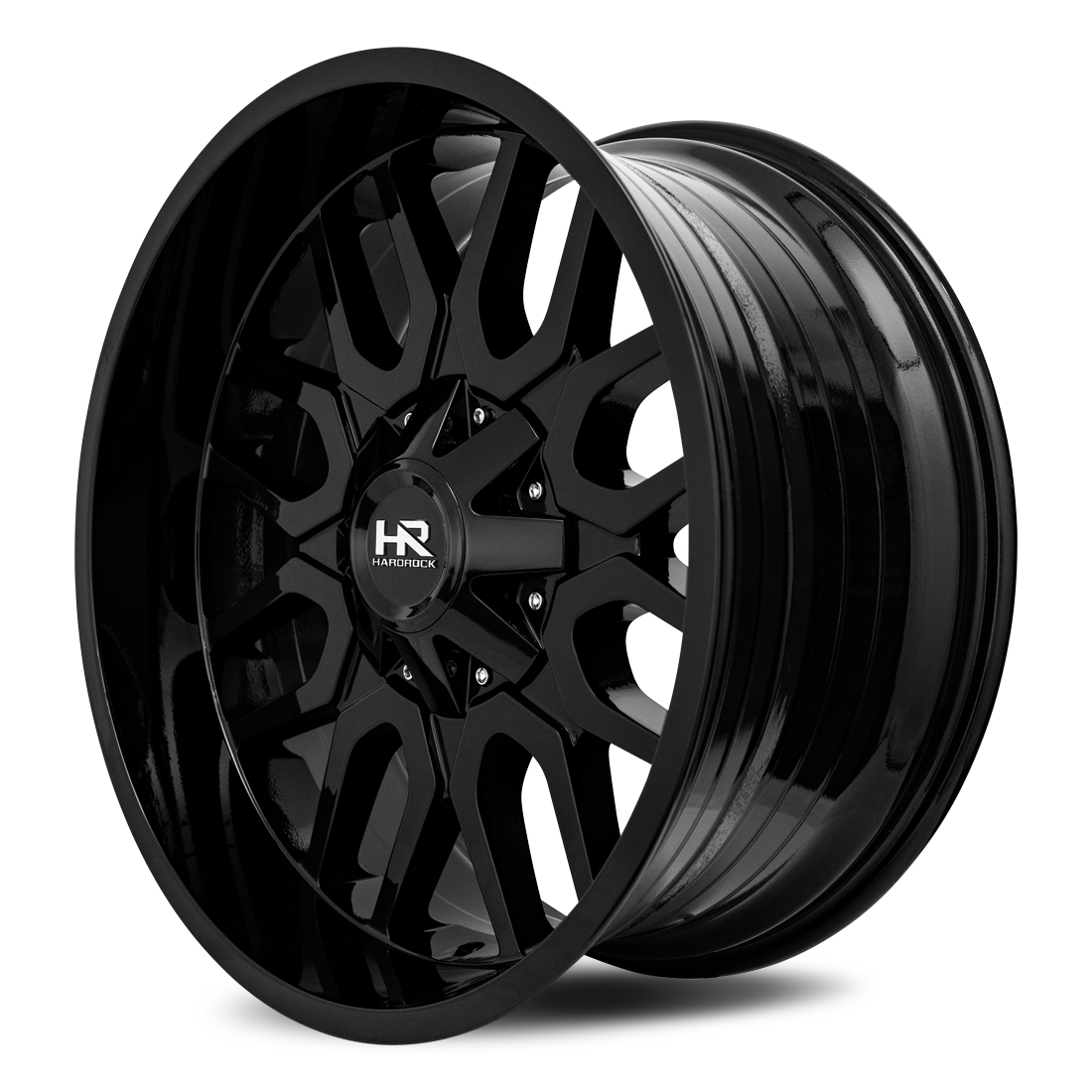 22x10 Hardrock H709 Commander Gloss Black Wheel 6x5.5 Bolt Pattern -25mm Offset