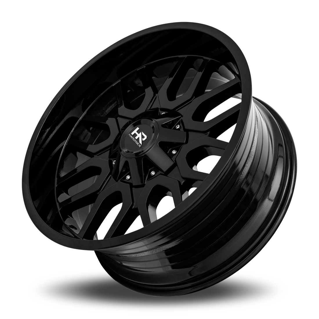 22x10 Hardrock H709 Commander Gloss Black Wheel 6x5.5 Bolt Pattern -25mm Offset