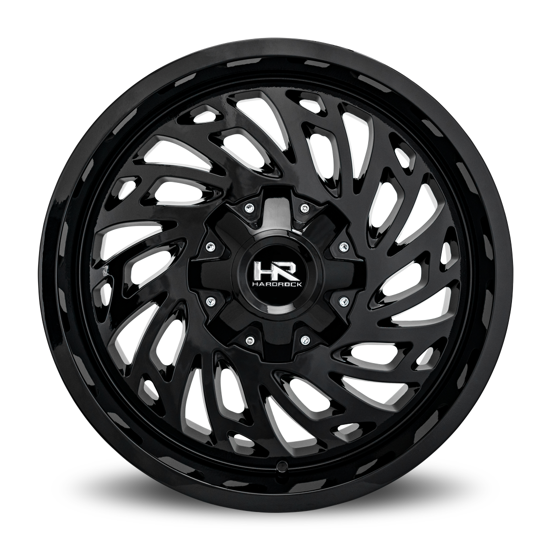 20x10 Hardrock H710 Attack Gloss Black Wheel 6x5.5 Bolt Pattern -19mm Offset