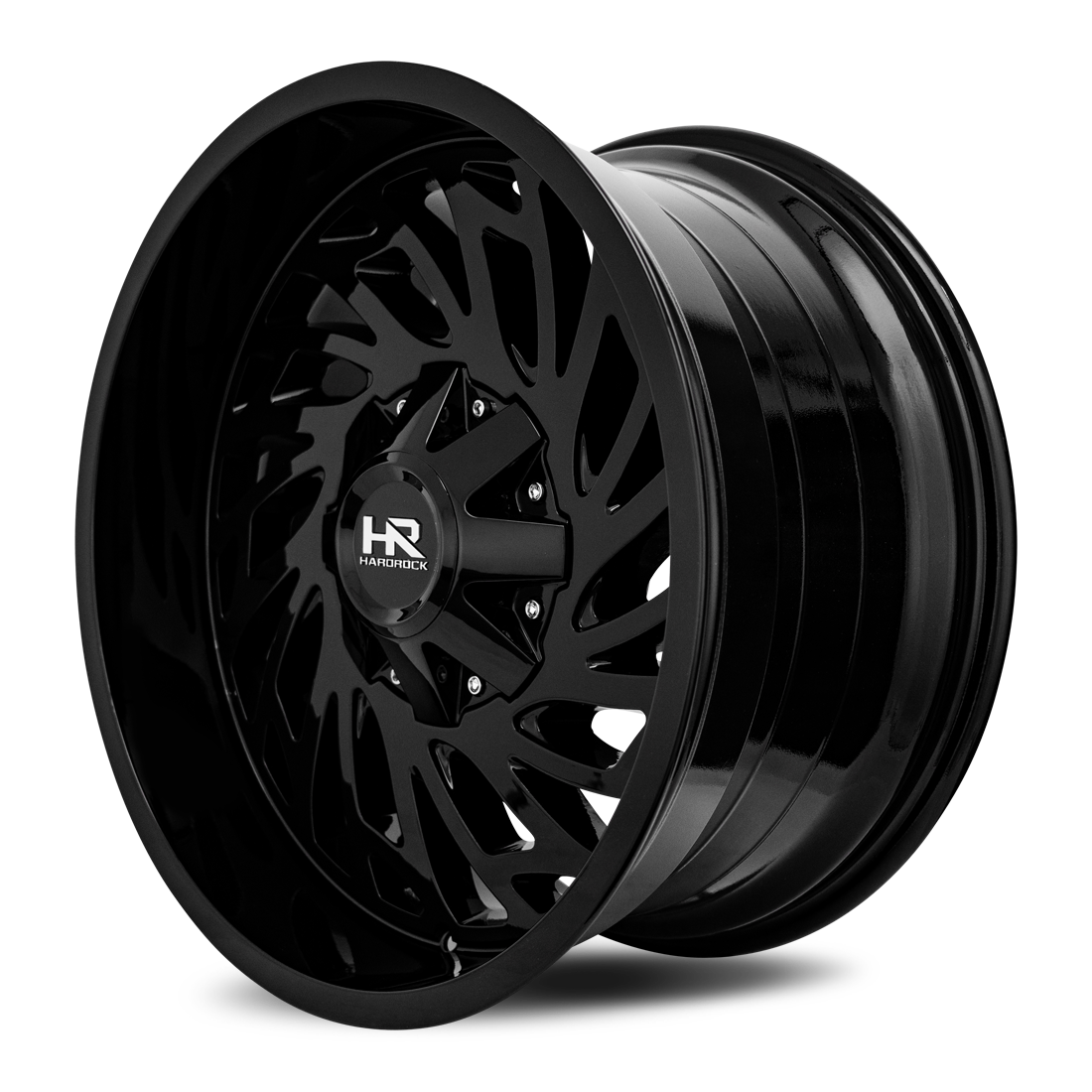 20x10 Hardrock H710 Attack Gloss Black Wheel 6x5.5 Bolt Pattern -19mm Offset
