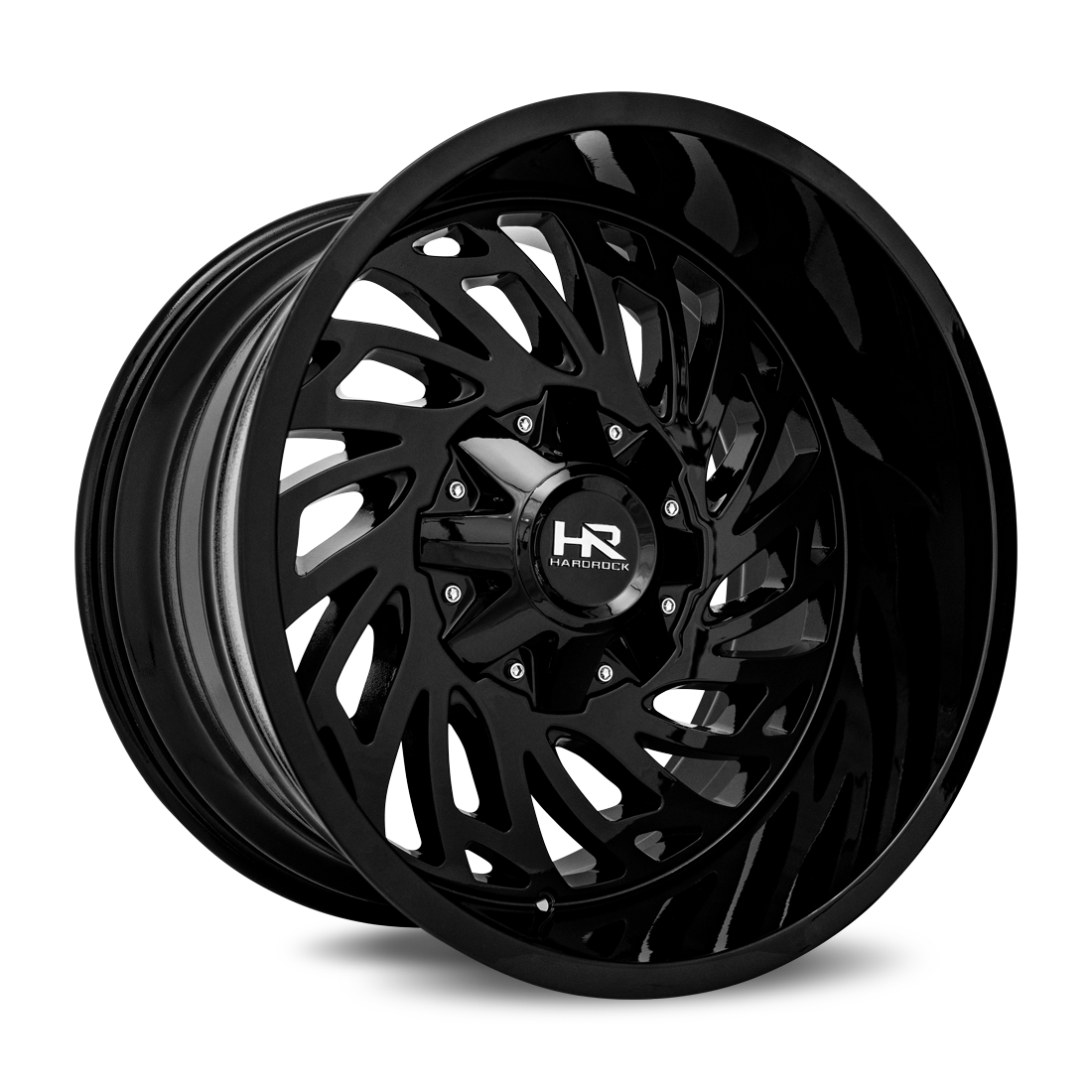 20x12 Hardrock H710 Attack Gloss Black Wheel 6x5.5 Bolt Pattern -51mm Offset