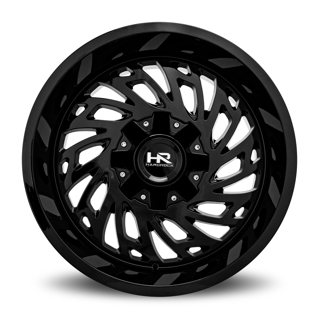 20x12 Hardrock H710 Attack Gloss Black Wheel 6x5.5 Bolt Pattern -51mm Offset