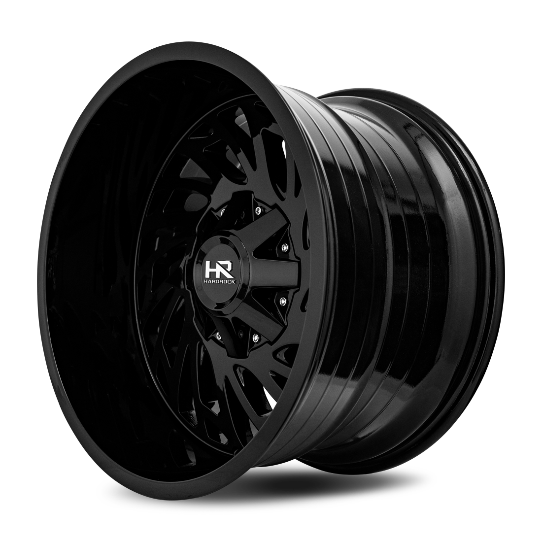 20x12 Hardrock H710 Attack Gloss Black Wheel 6x5.5 Bolt Pattern -51mm Offset