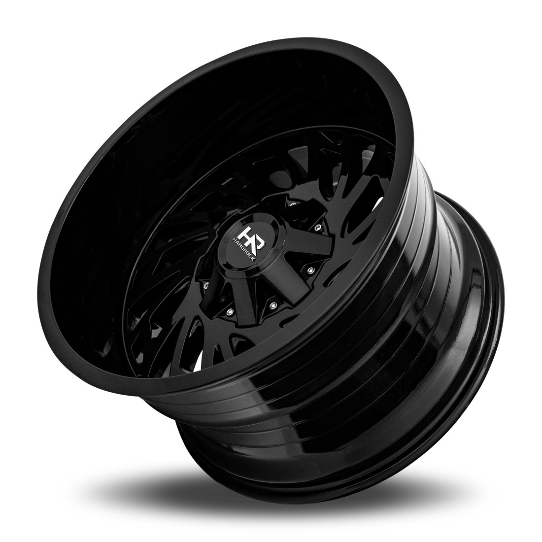 20x12 Hardrock H710 Attack Gloss Black Wheel 6x5.5 Bolt Pattern -51mm Offset