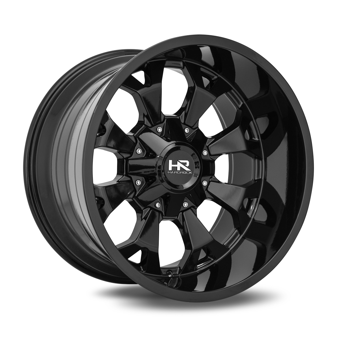 22x10 Hardrock H711 Devastator Gloss Black Wheel 6x5.5 Bolt Pattern -25mm Offset