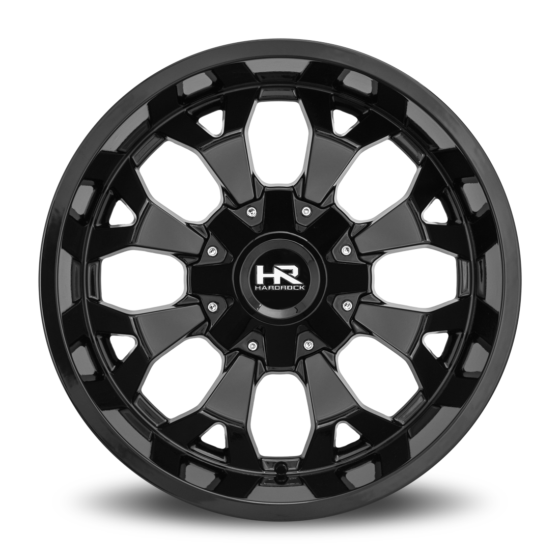 20x12 Hardrock H711 Devastator Gloss Black Wheel 6x5.5 Bolt Pattern -51mm Offset