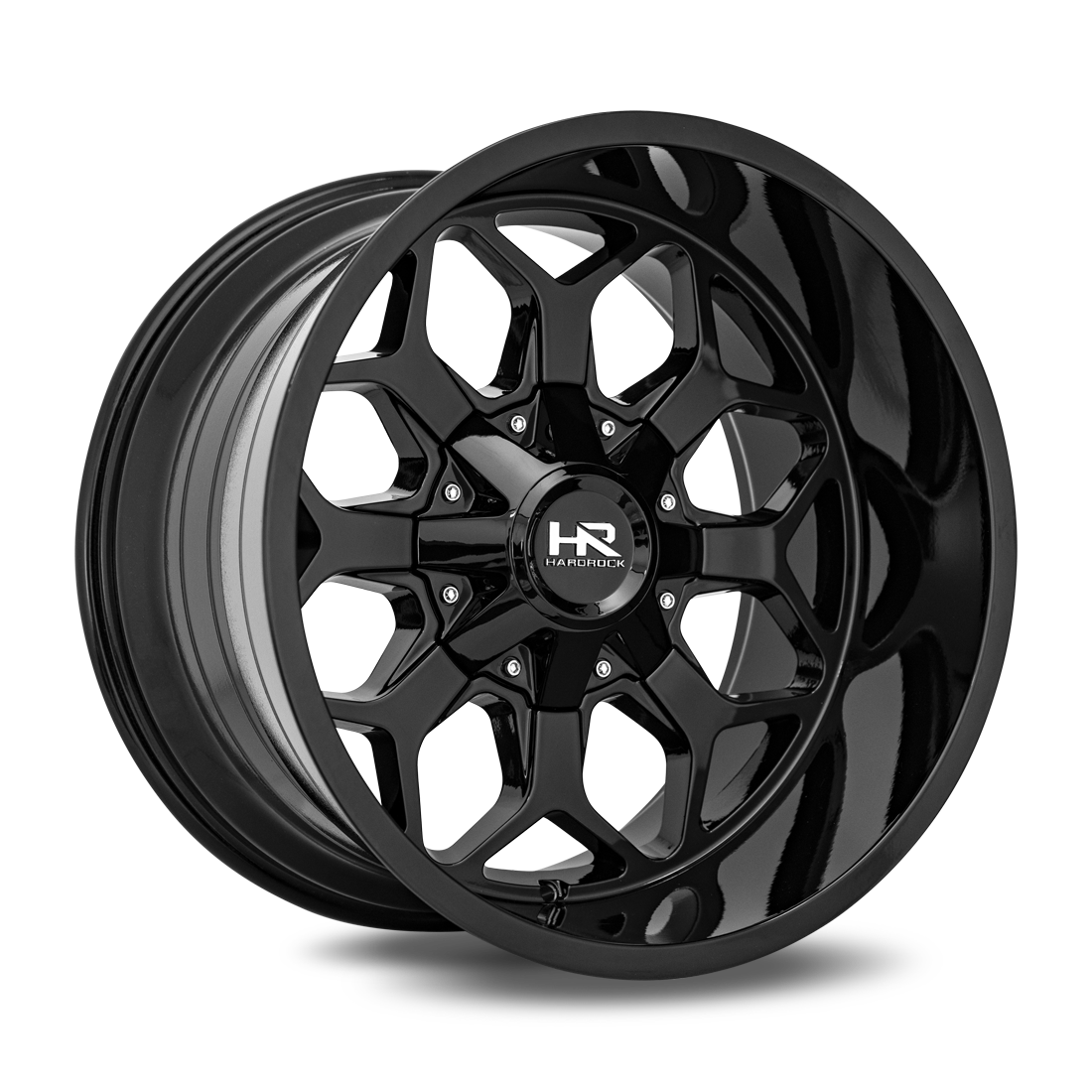 20x12 Hardrock H712 Indestructible Glss Bk Wheel 6x5.5 Bolt Pattern -51mm Offset