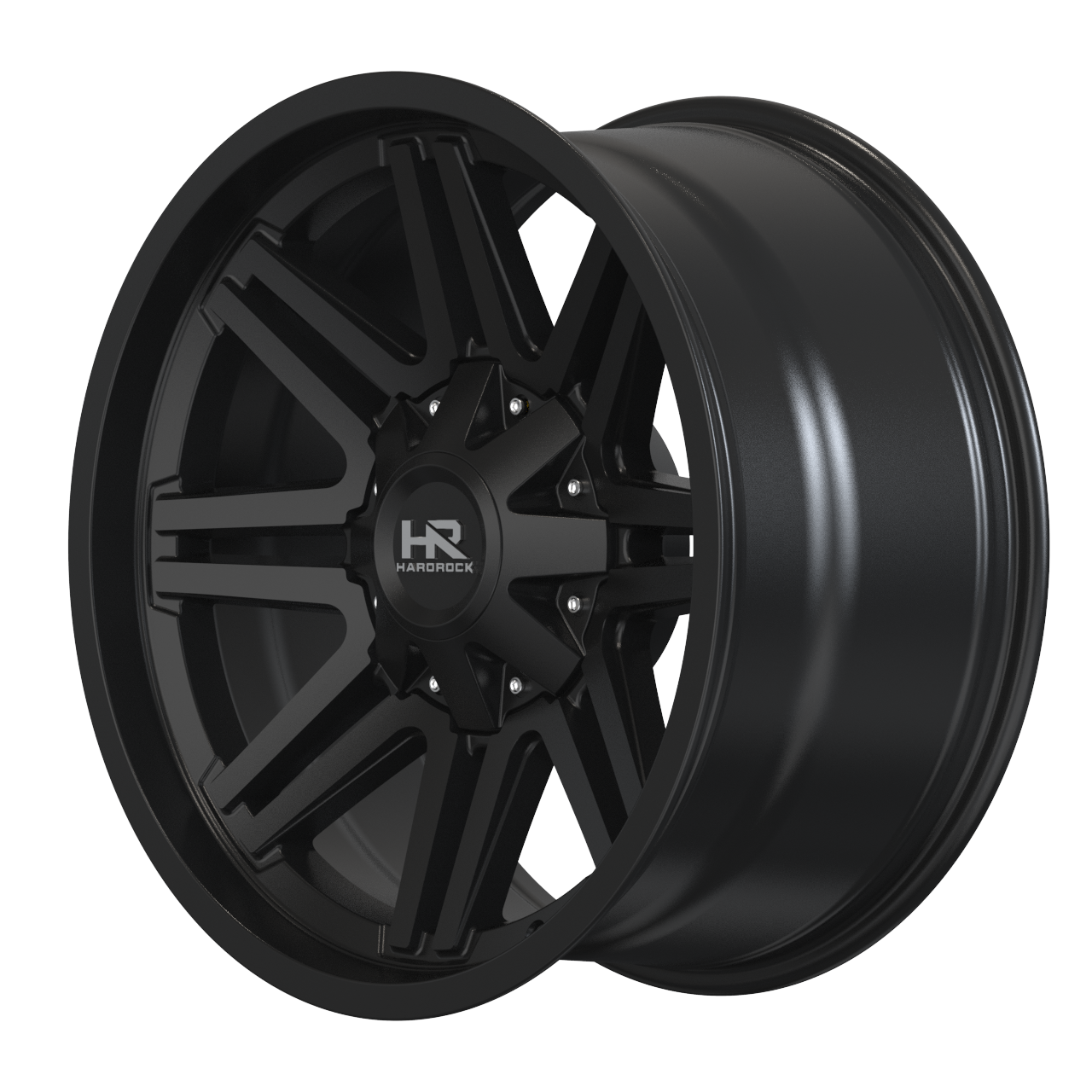 20x9 Hardrock H715 Warrior Gloss Black Wheel 6x5.5 Bolt Pattern 0mm Offset