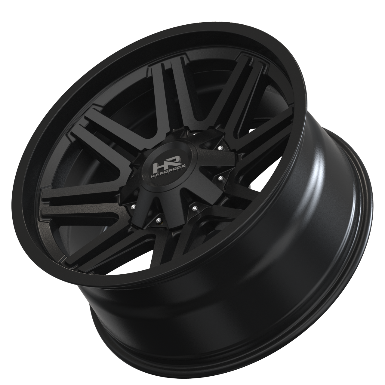 20x10 Hardrock H715 Warrior Gloss Black Wheel 6x5.5 Bolt Pattern -19mm Offset