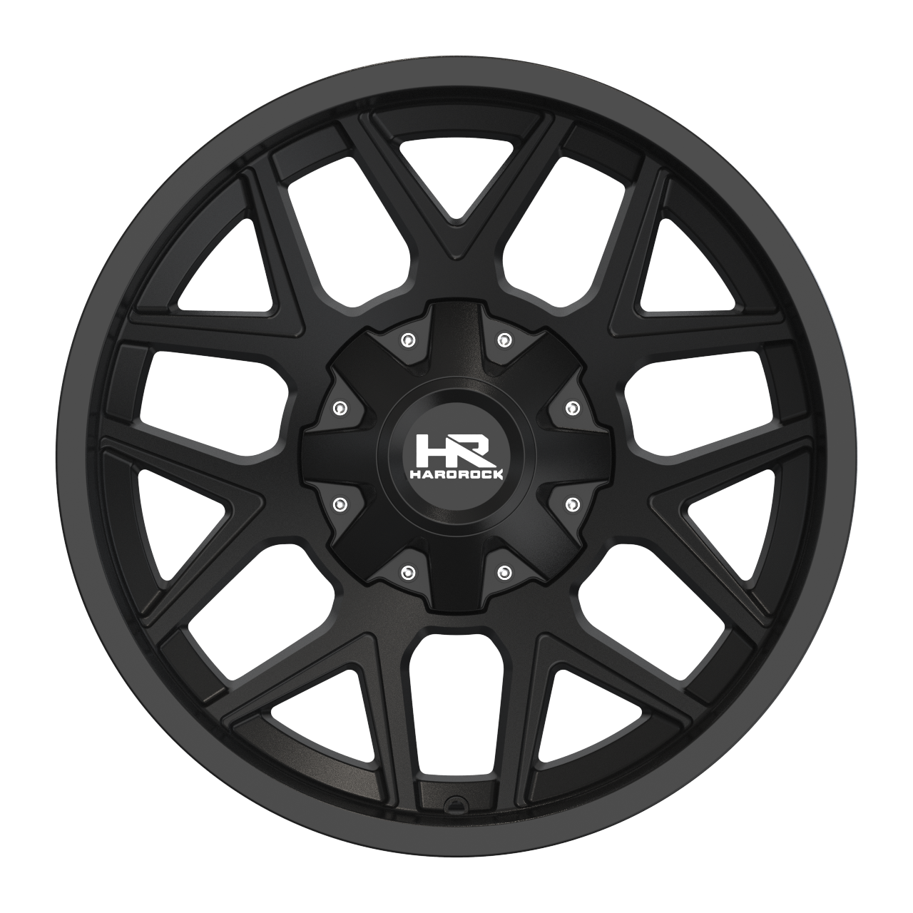 22x10 Hardrock H716 Rugged Gloss Black Wheel 6x5.5 Bolt Pattern -25mm Offset