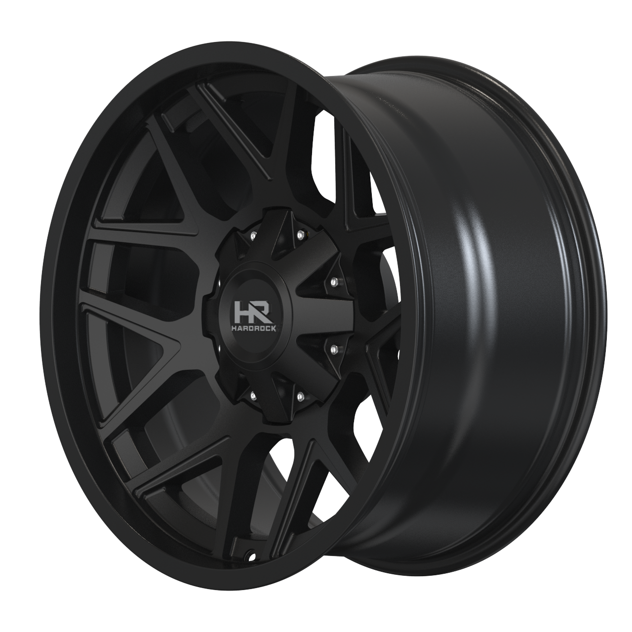 20x10 Hardrock H716 Rugged Gloss Black Wheel 6x5.5 Bolt Pattern -19mm Offset