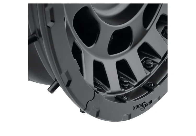 17x8.5 Icon Alloys Hammer Pro Satin Black Wheel 6x5.5 Bolt Pattern 25mm Offset