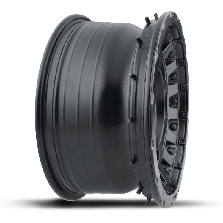 17x8.5 Icon Alloys Hammer Pro Satin Black Wheel 6x5.5 Bolt Pattern 25mm Offset
