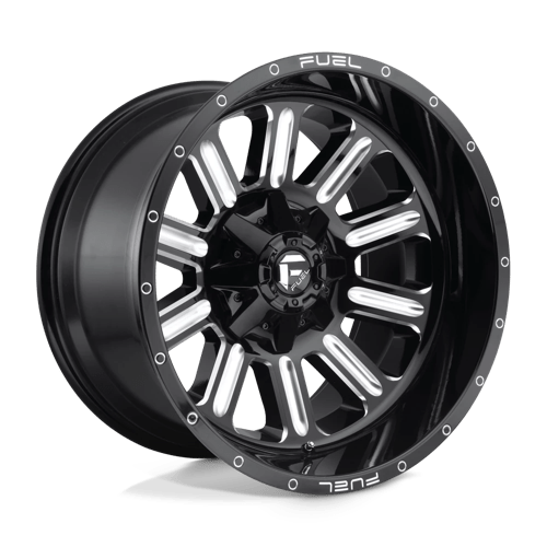22x12 fuel off road d620 hardline gloss black milled wheel 6x5.5 bolt pattern 45mm offset