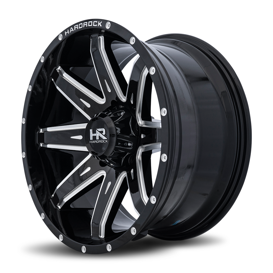 20x10 Hardrock H502 Painkiller Blk Milled Wheel 6x5.5 Bolt Pattern -19mm Offset