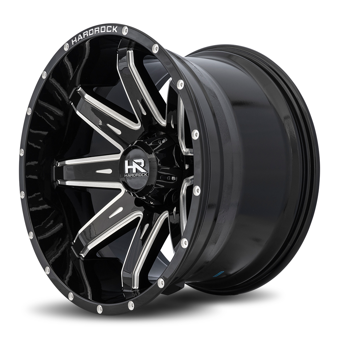 20x12 Hardrock H502 Painkiller Blk Milled Wheel 6x5.5 Bolt Pattern -44mm Offset