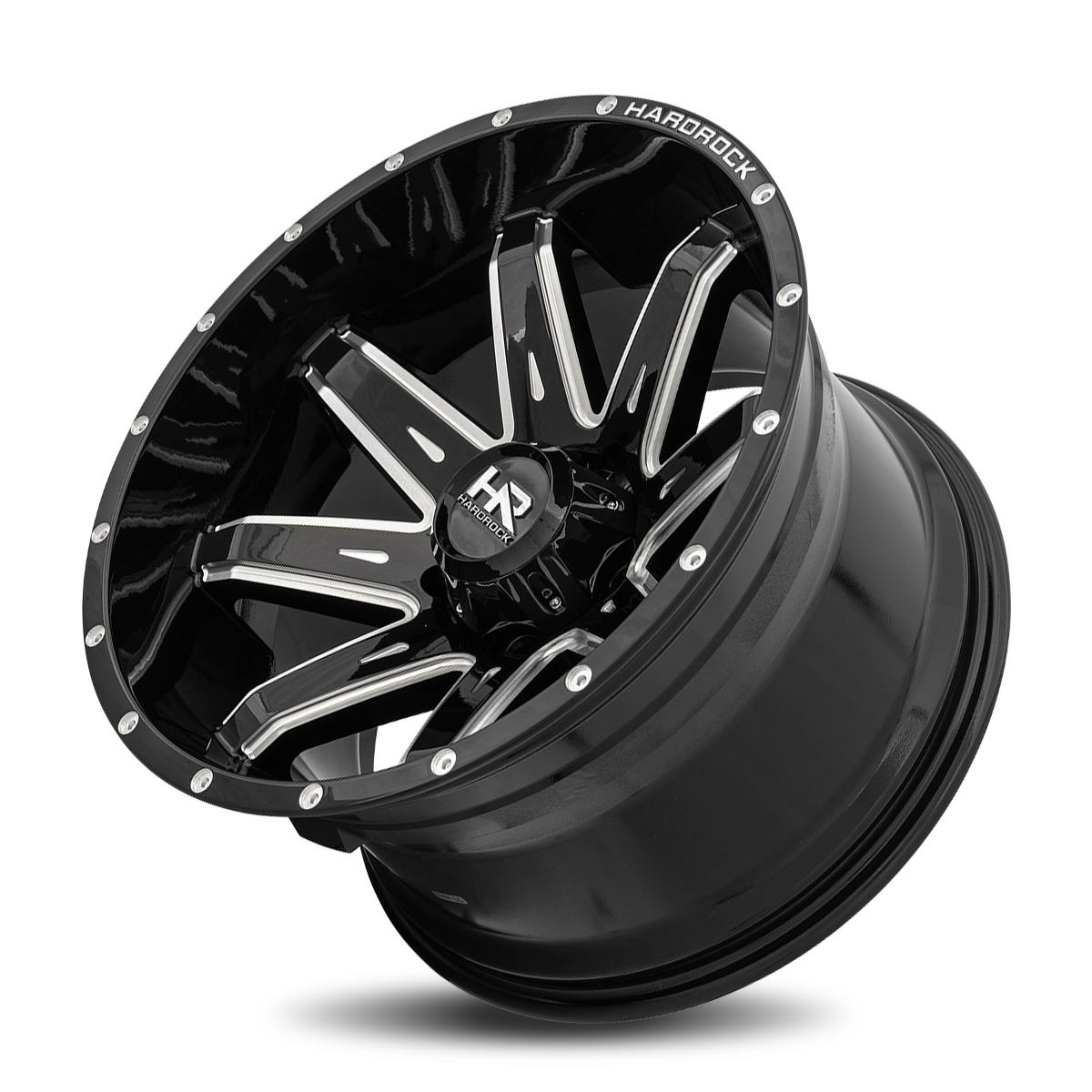 20x12 Hardrock H502 Painkiller Blk Milled Wheel 6x5.5 Bolt Pattern -44mm Offset