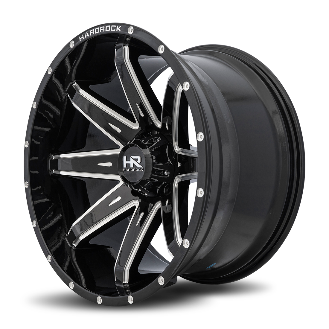 22x10 Hardrock H502 Painkiller Blk Milled Wheel 6x5.5 Bolt Pattern -25mm Offset