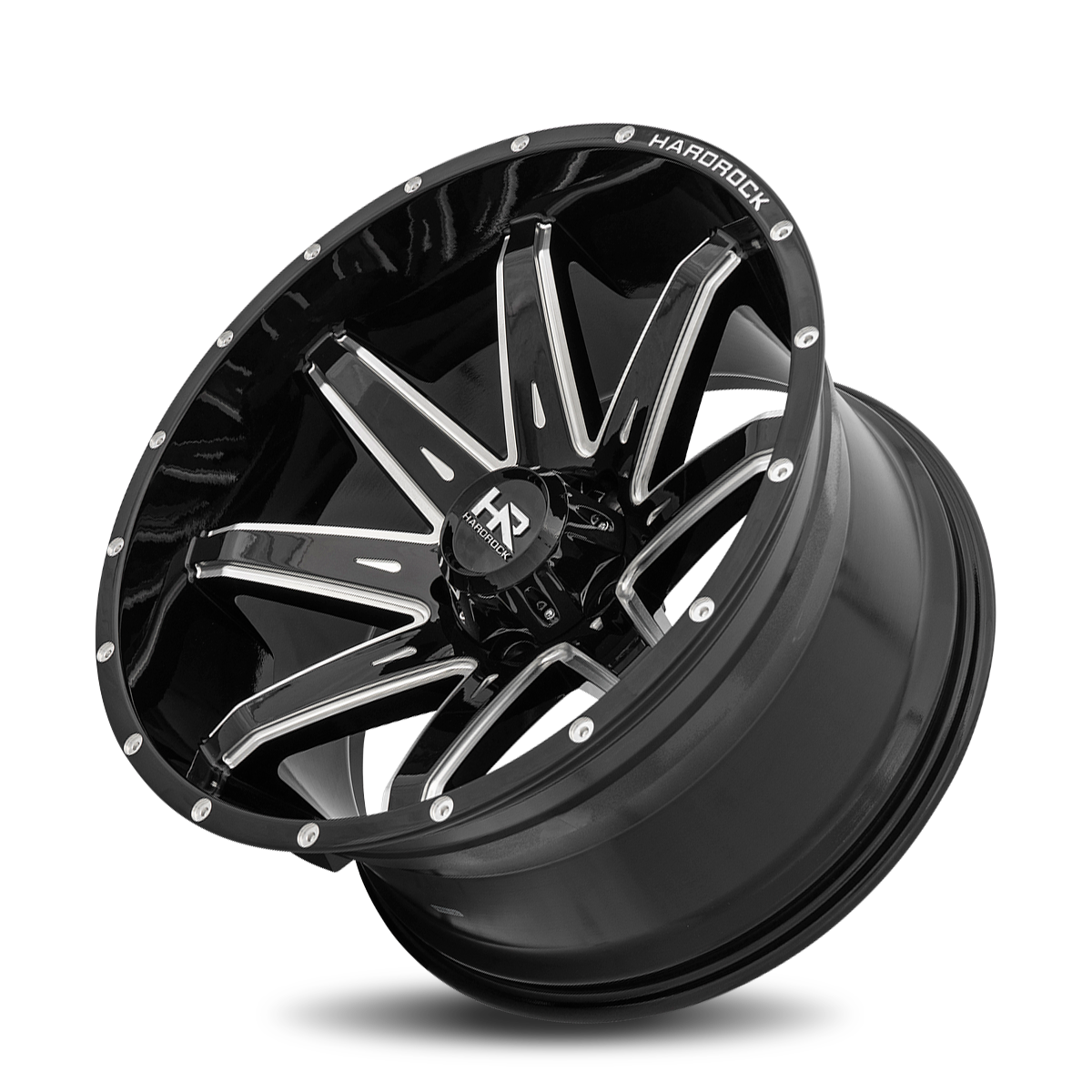 22x10 Hardrock H502 Painkiller Blk Milled Wheel 6x5.5 Bolt Pattern -25mm Offset