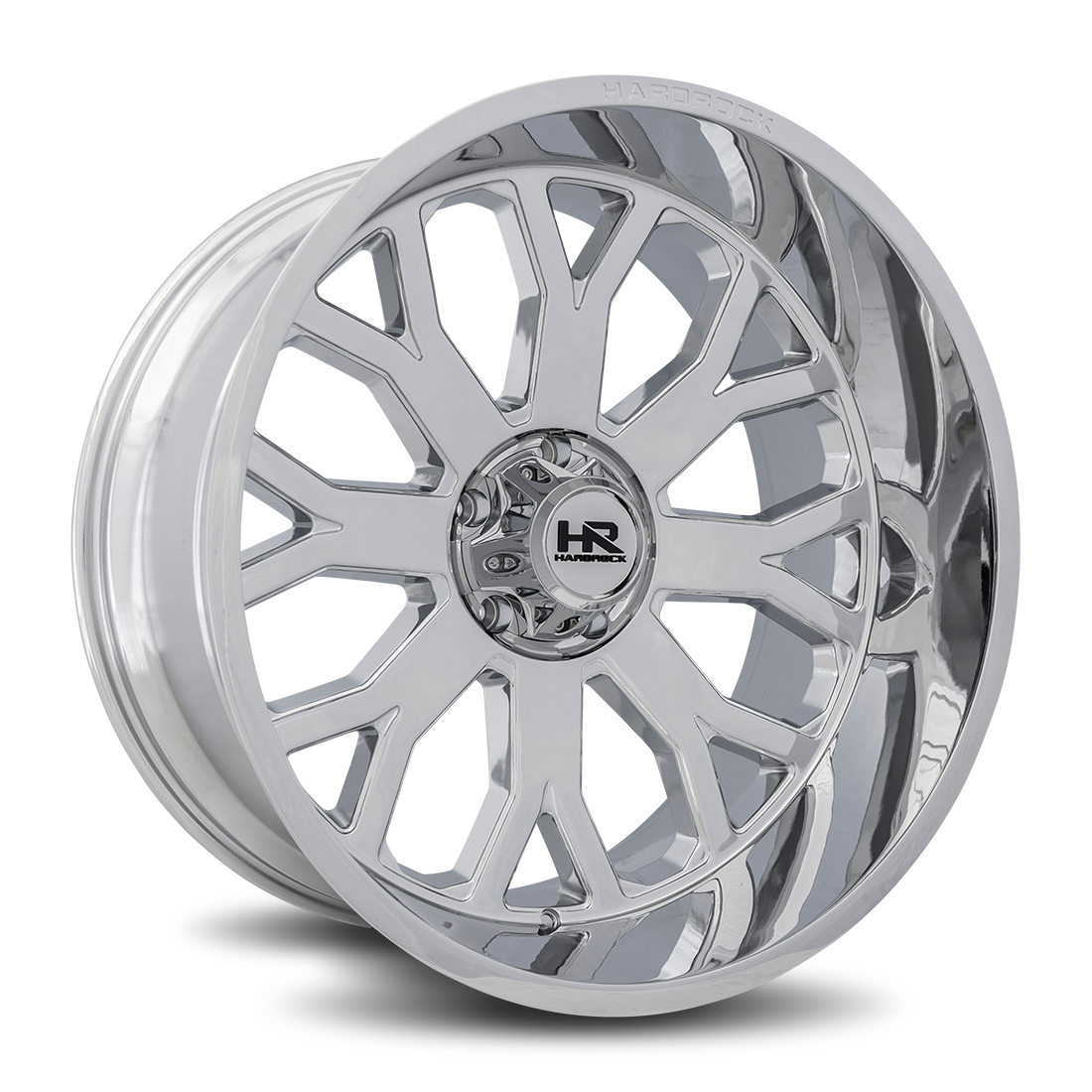 22x12 Hardrock H504 Slammer Chrome Wheel 6x5.5 Bolt Pattern -44mm Offset