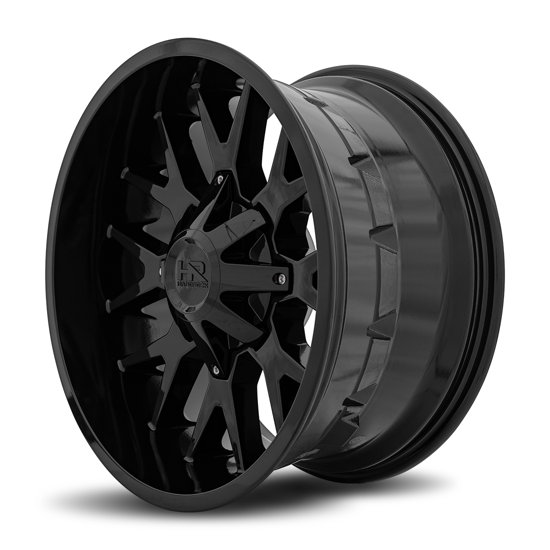 20x10 Hardrock H700 Affliction Gloss Black Wheel 6x5.5 Bolt Pattern -19mm Offset