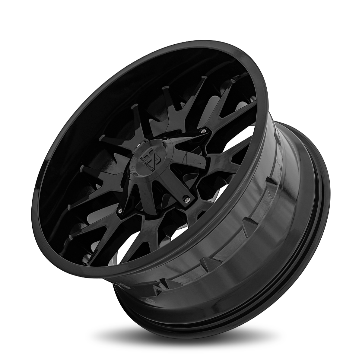 20x9 Hardrock H700 Affliction Gloss Black Wheel 6x5.5 Bolt Pattern 0mm Offset