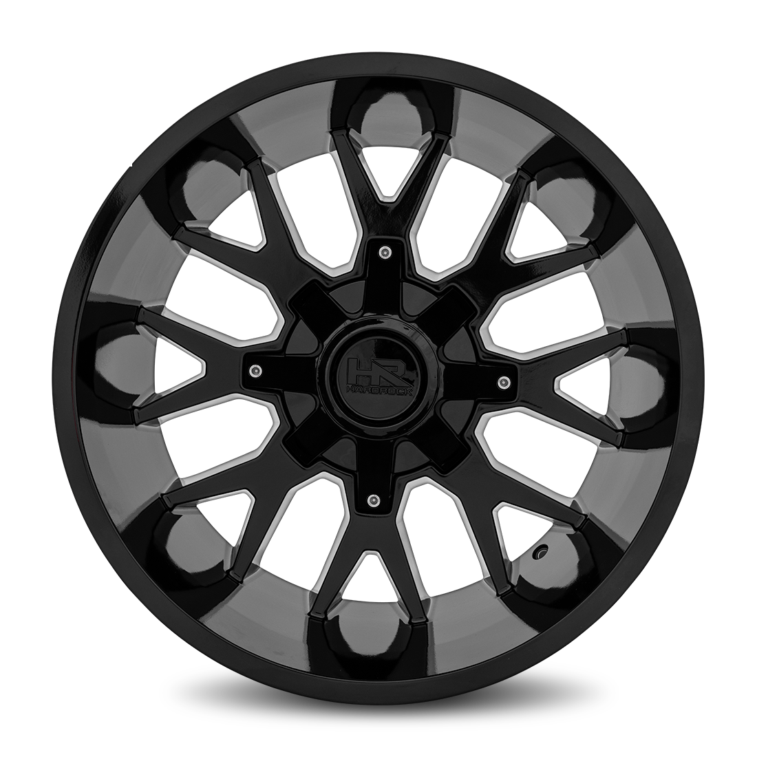 20x12 Hardrock H700 Affliction Gloss Black Wheel 6x5.5 Bolt Pattern -44mm Offset